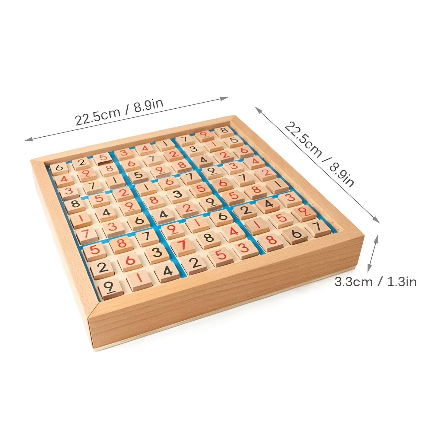 Daan Sudoku Brætspil i Træ med Opbevaringsskuffe