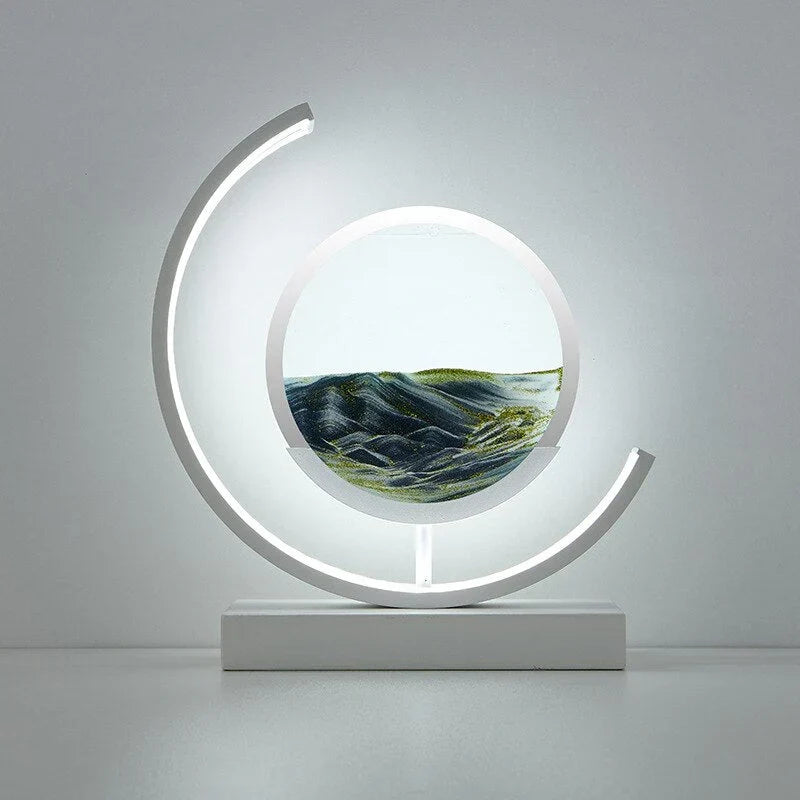 Deep Sea Sandscapes – Oplyst Sandkunst til Rolig Boligindretning