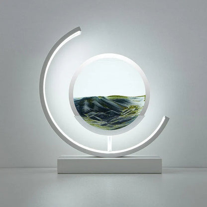 Deep Sea Sandscapes – Oplyst Sandkunst til Rolig Boligindretning