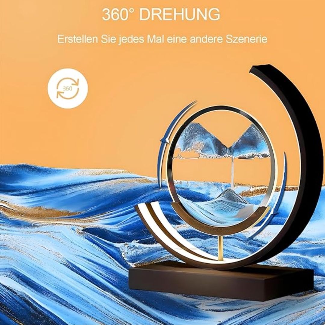 Deep Sea Sandscapes – Oplyst Sandkunst til Rolig Boligindretning