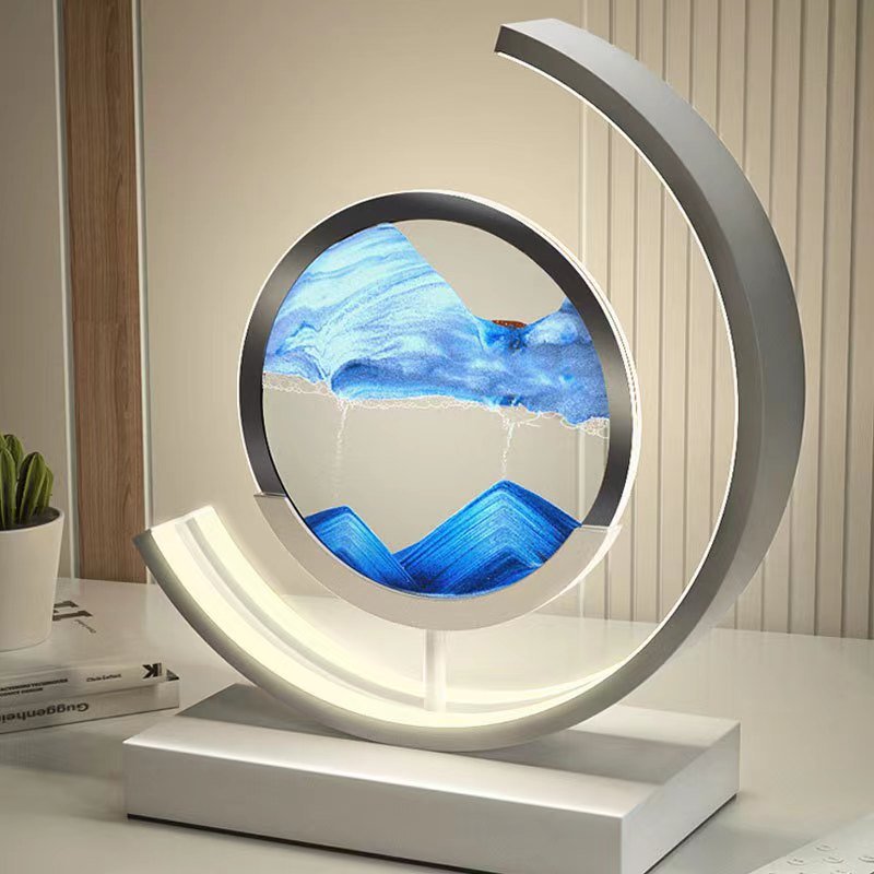 Deep Sea Sandscapes – Oplyst Sandkunst til Rolig Boligindretning