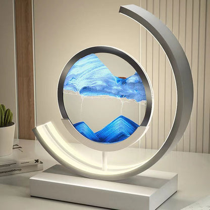 Deep Sea Sandscapes – Oplyst Sandkunst til Rolig Boligindretning