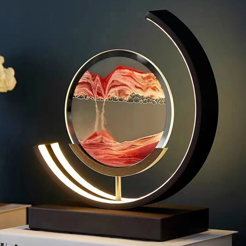 Deep Sea Sandscapes – Oplyst Sandkunst til Rolig Boligindretning