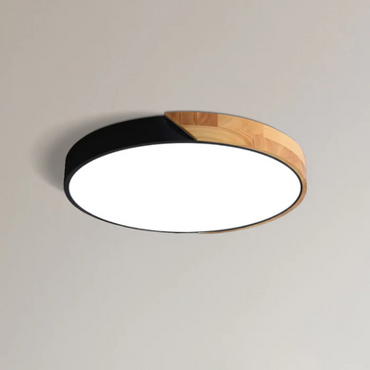 Delos Skandinavisk Loftlampe i Træ med Integreret LED-belysning