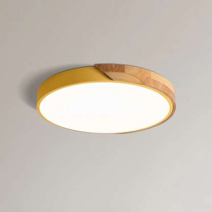 Delos Skandinavisk Loftlampe i Træ med Integreret LED-belysning