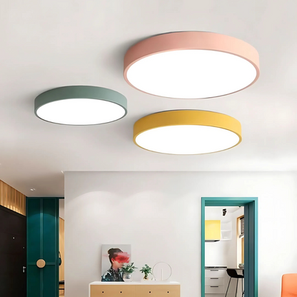 Delos Skandinavisk Loftlampe i Træ med Integreret LED-belysning