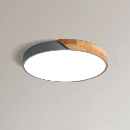 Delos Skandinavisk Loftlampe i Træ med Integreret LED-belysning