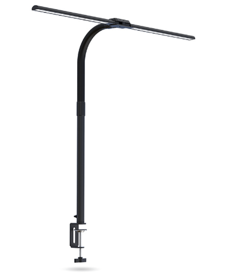 DeskLight LED-skrivebordslampe med dobbelt lampehoved og justerbar lysstyrke