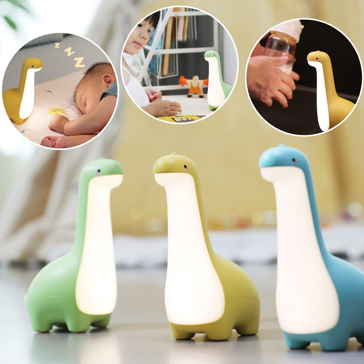DinoSnug Dinosaur Natlampe med Blødt LED-Lys til Børn
