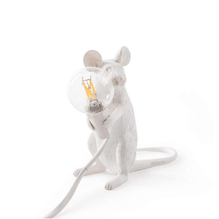 Doctor Mousey designer muse-lampe med LED til bord og hylde