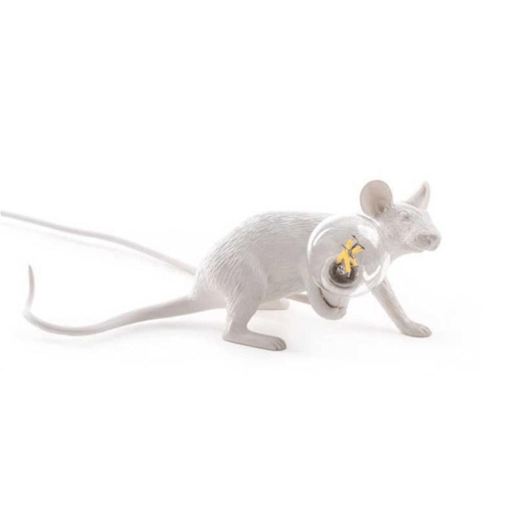 Doctor Mousey designer muse-lampe med LED til bord og hylde