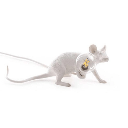 Doctor Mousey designer muse-lampe med LED til bord og hylde