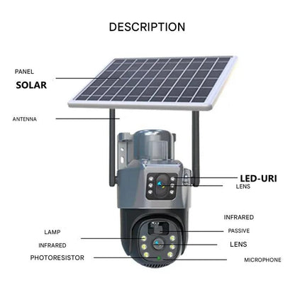 DualGuard Solar 4K Trådløst Overvågningskamera med 360° Styring