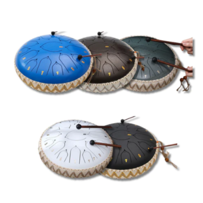 EchoDrum Tongue Drum i Stål med Afslappende Toner til Meditation, Yoga og Afslapning