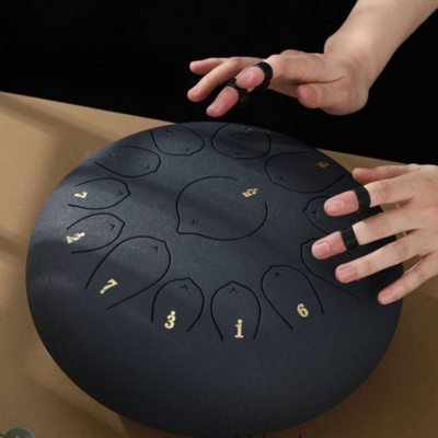 EchoDrum Tongue Drum i Stål med Afslappende Toner til Meditation, Yoga og Afslapning