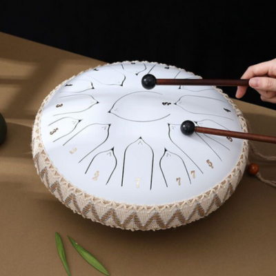 EchoDrum Tongue Drum i Stål med Afslappende Toner til Meditation, Yoga og Afslapning