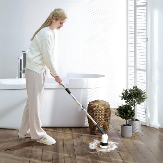 Elektrisk Rengøringsbørste med 8 Børstehoveder – Trådløs Spin Scrubber