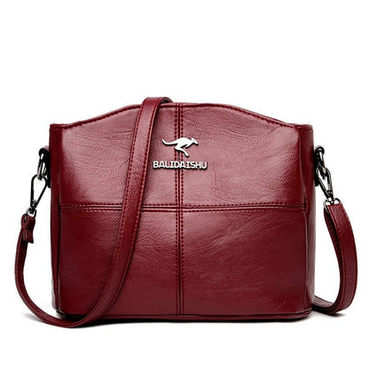 Elegant Crossbody-taske i Ægte Læder – Praktisk Skuldertaske til Kvinder