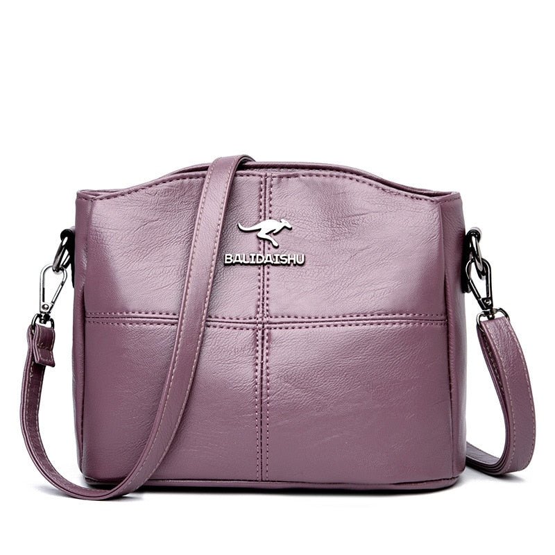 Elegant Crossbody-taske i Ægte Læder – Praktisk Skuldertaske til Kvinder