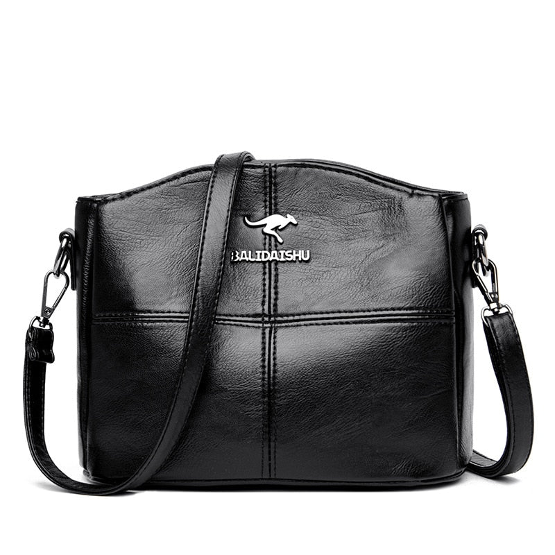 Elegant Crossbody-taske i Ægte Læder – Praktisk Skuldertaske til Kvinder