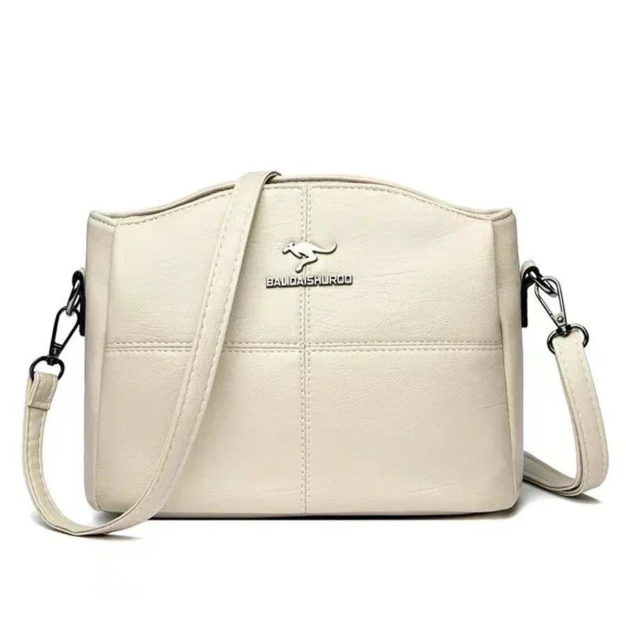 Elegant Crossbody-taske i Ægte Læder – Praktisk Skuldertaske til Kvinder