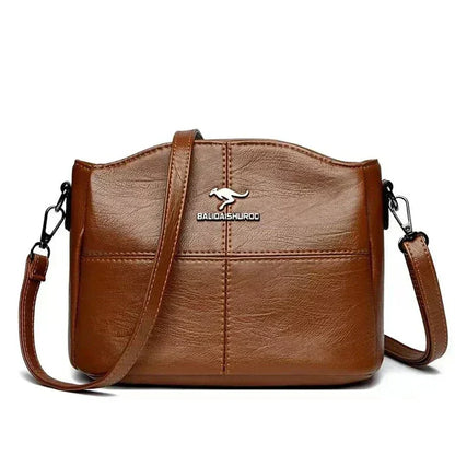 Elegant Crossbody-taske i Ægte Læder – Praktisk Skuldertaske til Kvinder