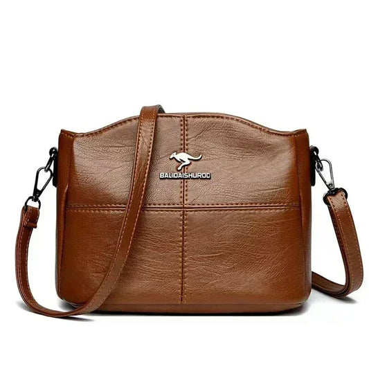 Elegant Crossbody-taske i Ægte Læder – Praktisk Skuldertaske til Kvinder
