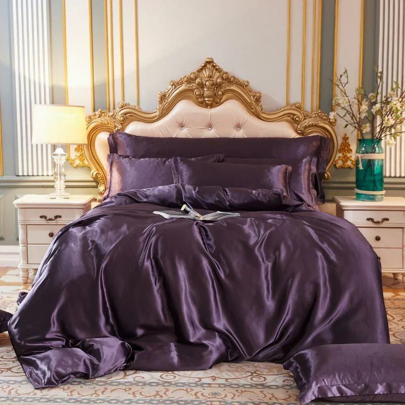 Elegant Satin Sengetøjssæt i Silkelook Blødt og Luksuriøst Sengetøj
