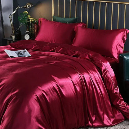 Elegant Satin Sengetøjssæt i Silkelook Blødt og Luksuriøst Sengetøj