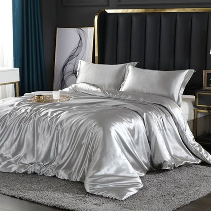 Elegant Satin Sengetøjssæt i Silkelook Blødt og Luksuriøst Sengetøj