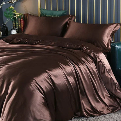 Elegant Satin Sengetøjssæt i Silkelook Blødt og Luksuriøst Sengetøj