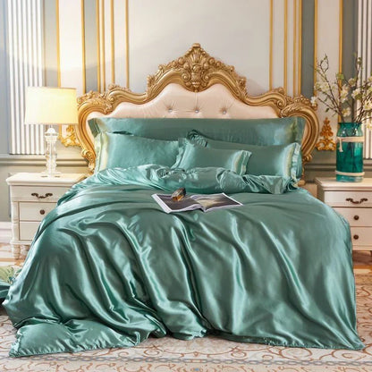 Elegant Satin Sengetøjssæt i Silkelook Blødt og Luksuriøst Sengetøj