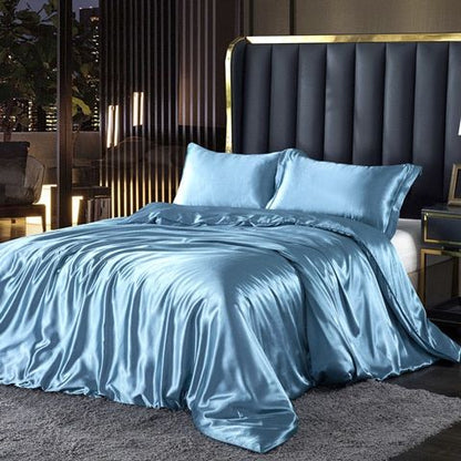 Elegant Satin Sengetøjssæt i Silkelook Blødt og Luksuriøst Sengetøj