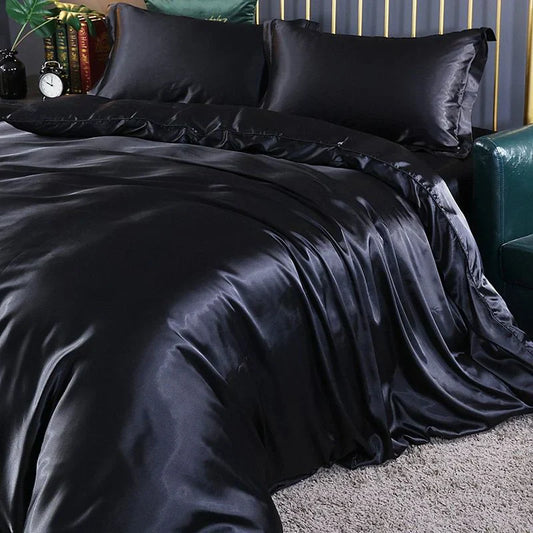 Elegant Satin Sengetøjssæt i Silkelook Blødt og Luksuriøst Sengetøj