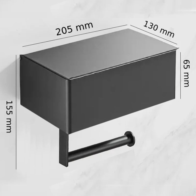 ElegantEssentials Væghængt Toiletpapirholder med Hylde og Skuffe