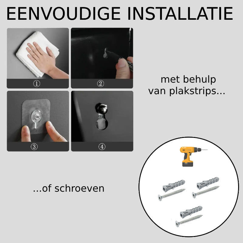 ElegantEssentials Væghængt Toiletpapirholder med Hylde og Skuffe