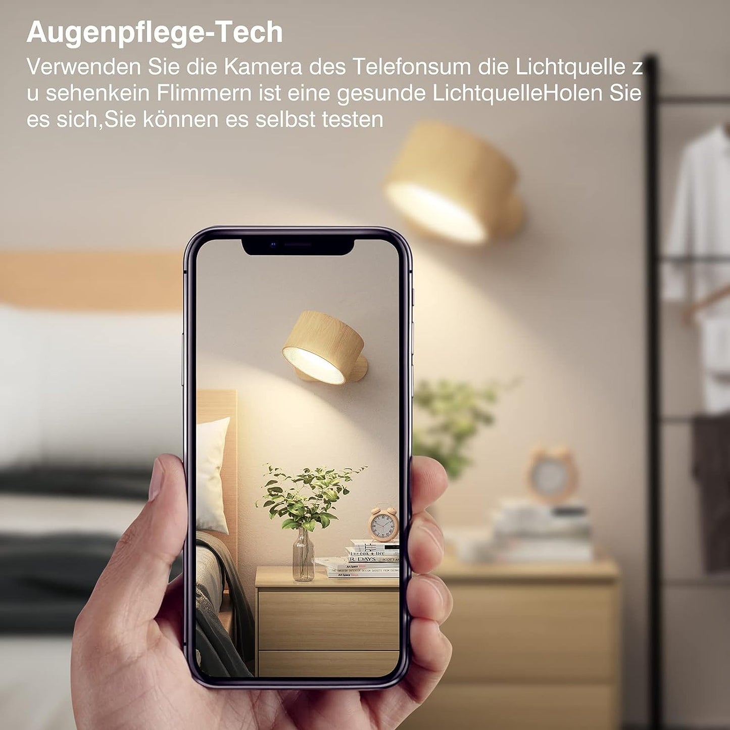 Eternity Glow trådløs LED-væglampe med fjernbetjening og justerbar belysning
