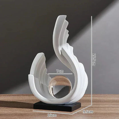 Ethereal Flow glaspynt, glasdekoration og boligpynt i elegant gennemsigtigt design