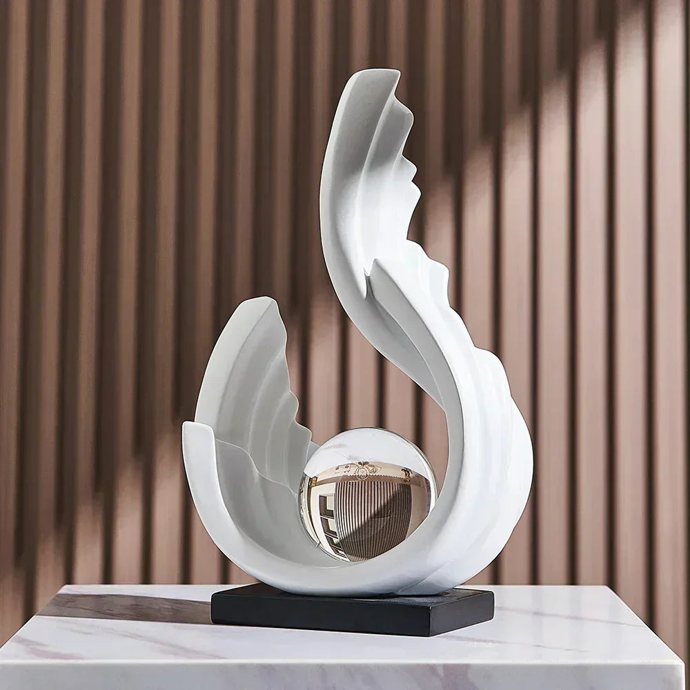 Ethereal Flow glaspynt, glasdekoration og boligpynt i elegant gennemsigtigt design
