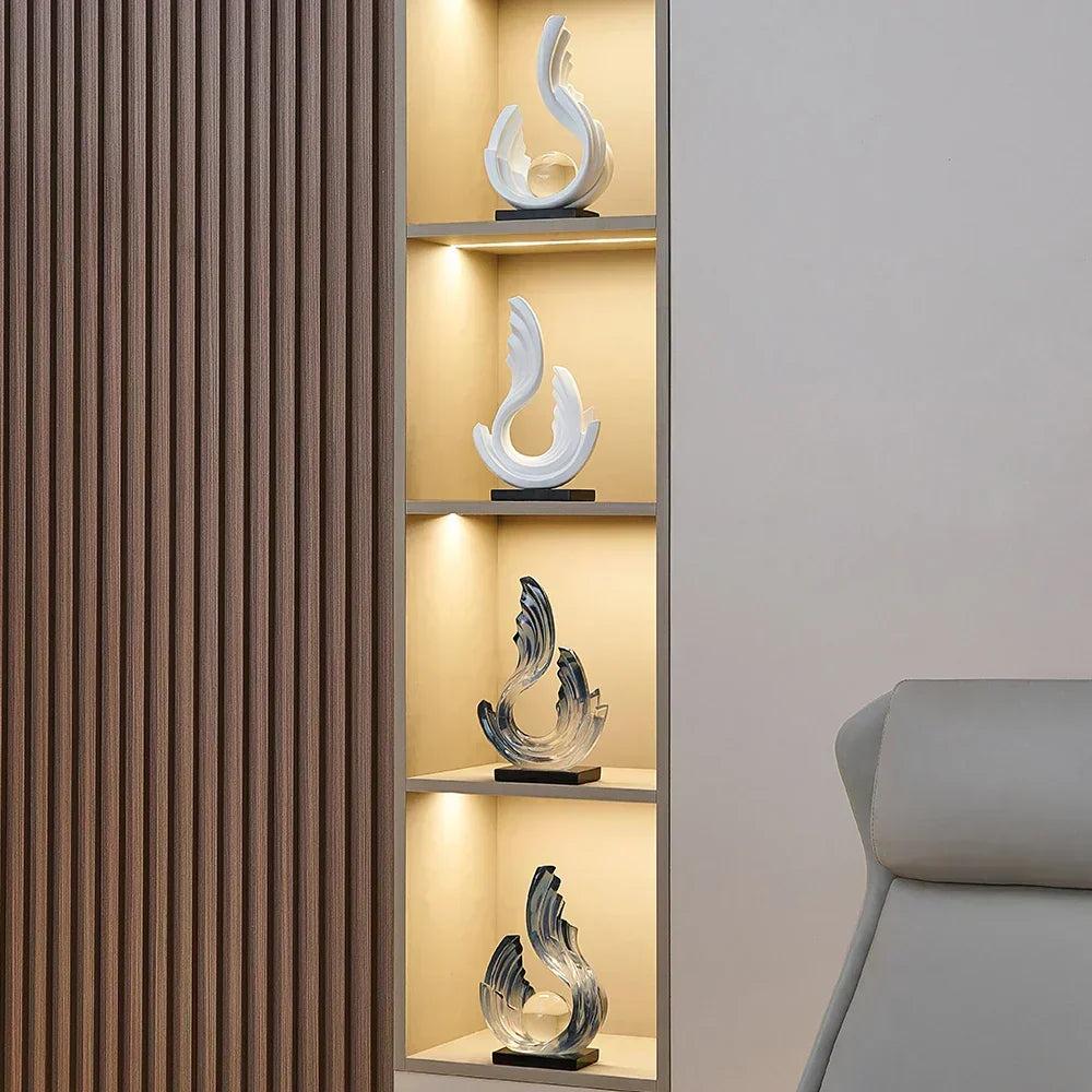 Ethereal Flow glaspynt, glasdekoration og boligpynt i elegant gennemsigtigt design