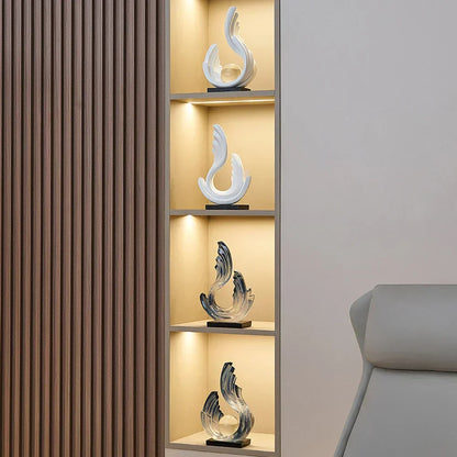 Ethereal Flow glaspynt, glasdekoration og boligpynt i elegant gennemsigtigt design