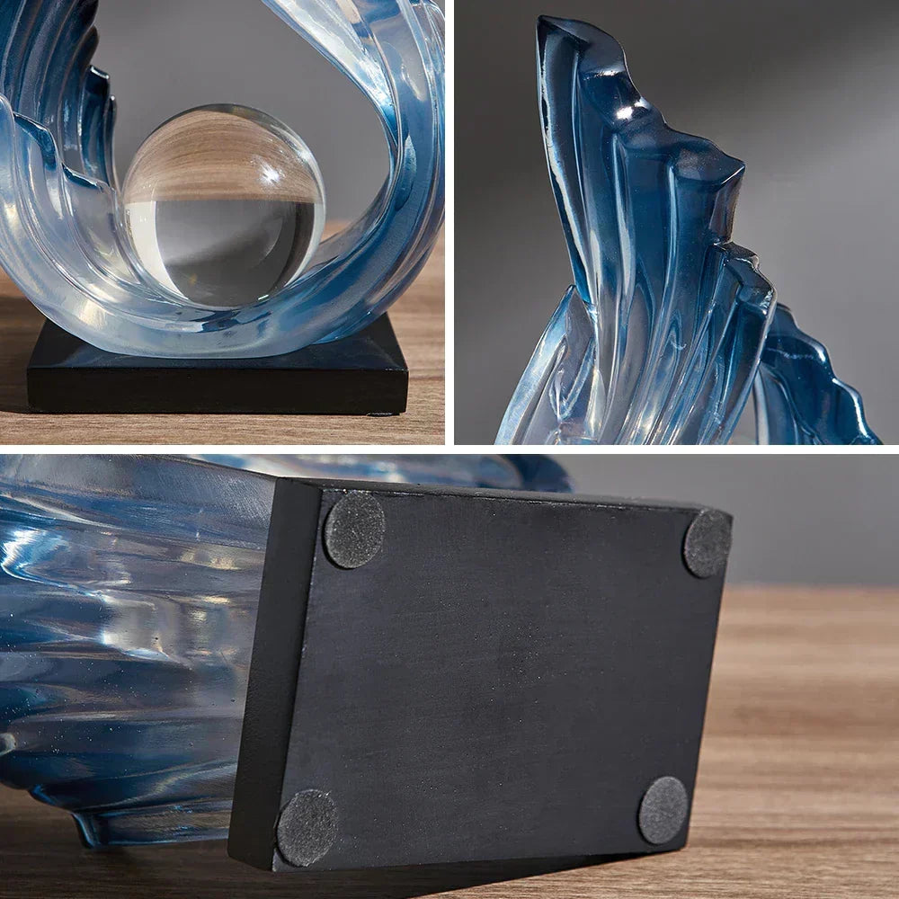 Ethereal Flow glaspynt, glasdekoration og boligpynt i elegant gennemsigtigt design