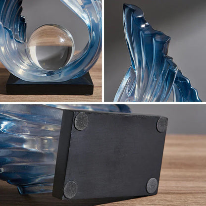 Ethereal Flow glaspynt, glasdekoration og boligpynt i elegant gennemsigtigt design
