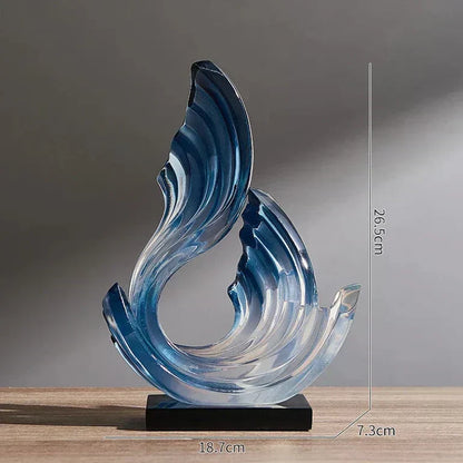 Ethereal Flow glaspynt, glasdekoration og boligpynt i elegant gennemsigtigt design