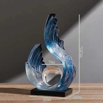 Ethereal Flow glaspynt, glasdekoration og boligpynt i elegant gennemsigtigt design