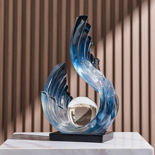 Ethereal Flow glaspynt, glasdekoration og boligpynt i elegant gennemsigtigt design