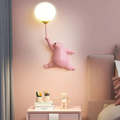 FairyGlow Børnevæglampe med 3D Månelampe og Cartoon Design