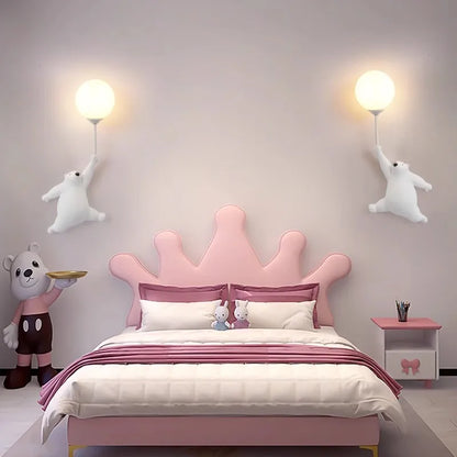 FairyGlow Børnevæglampe med 3D Månelampe og Cartoon Design