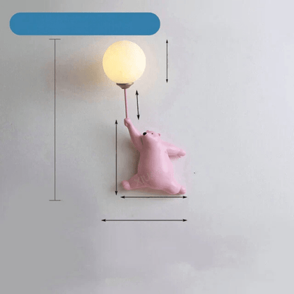FairyGlow Børnevæglampe med 3D Månelampe og Cartoon Design