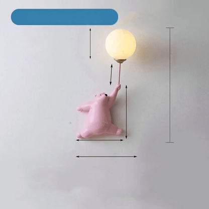 FairyGlow Børnevæglampe med 3D Månelampe og Cartoon Design